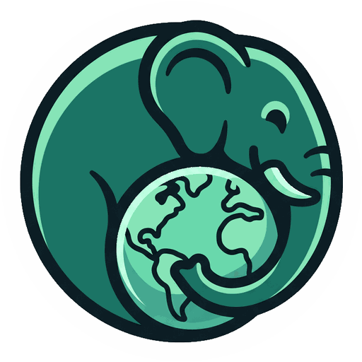 Elefo, an elephant holding the earth